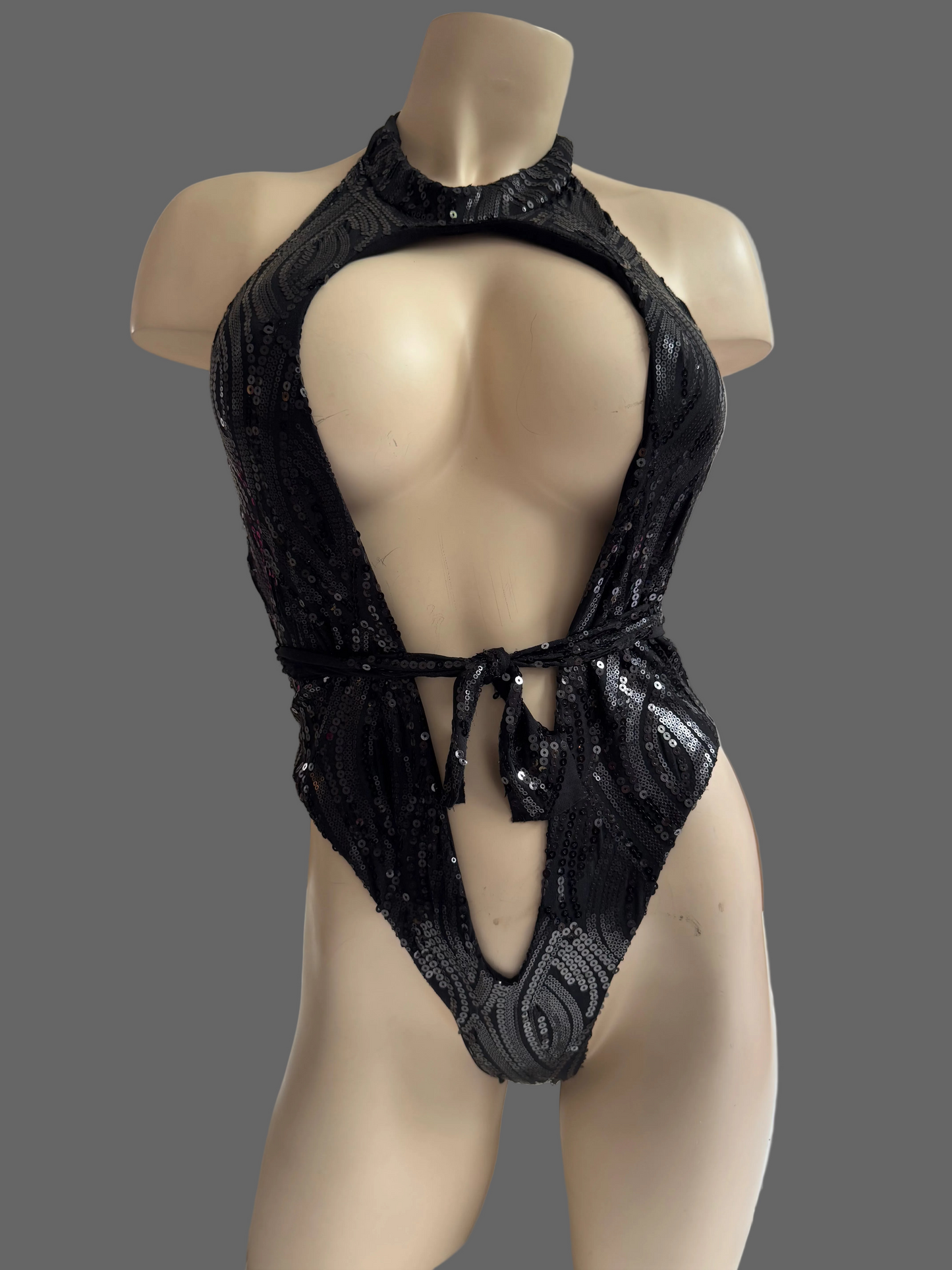 Black Sequins Basel Onepiece