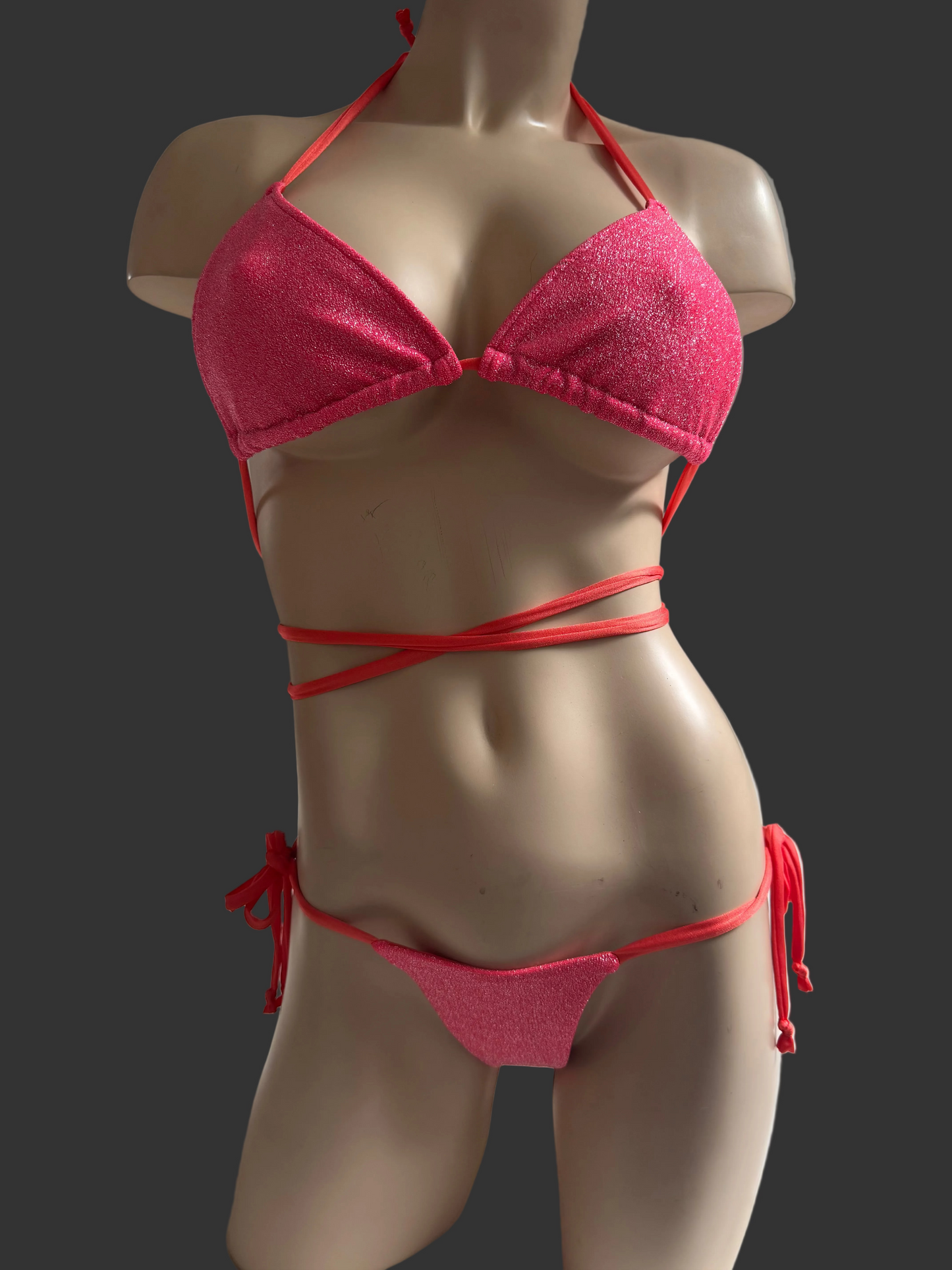 Watermelon Lurex 2pc bikini
