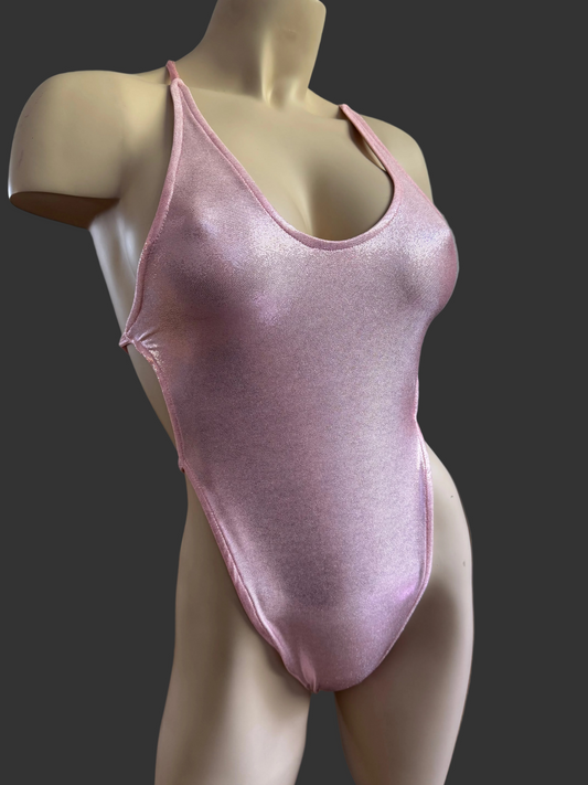 Pink Metallic Body Suit