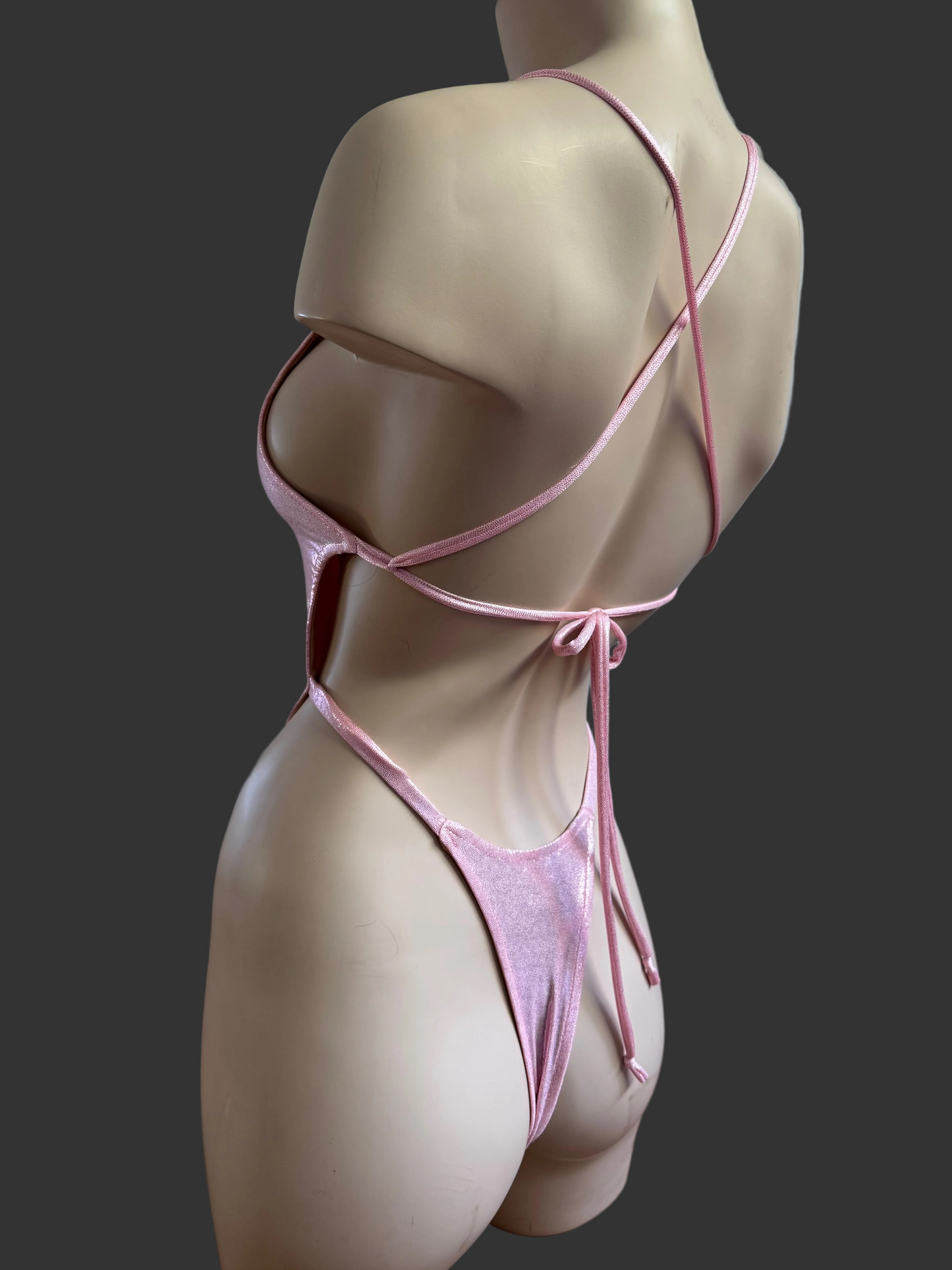 Pink Metallic Body Suit