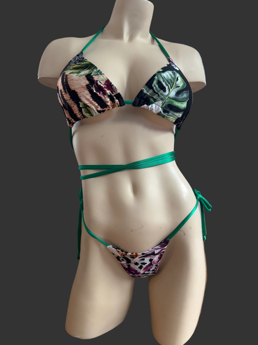 Safari 2pc with tie side cheeky bottoms