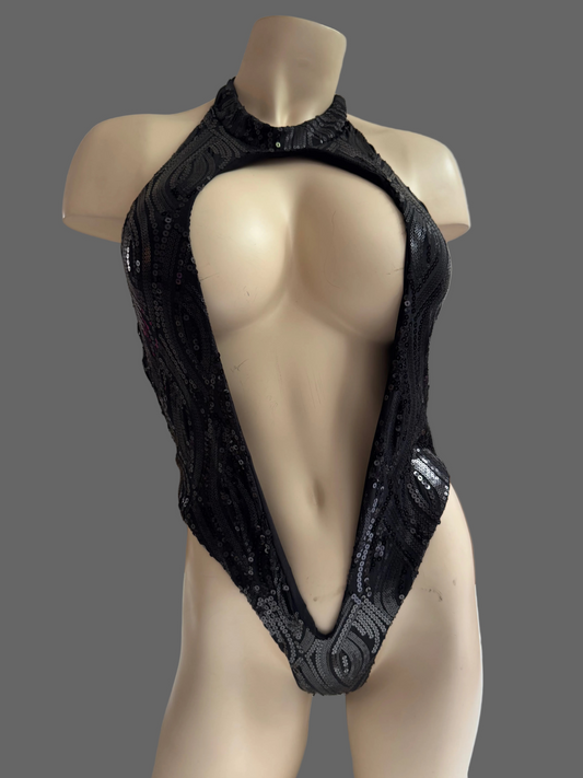 Black Sequins Basel Onepiece