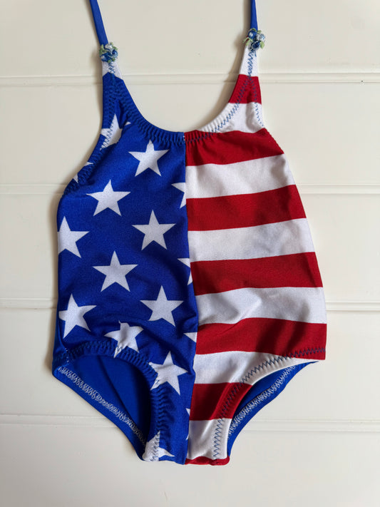 American Flag Toddler onezie